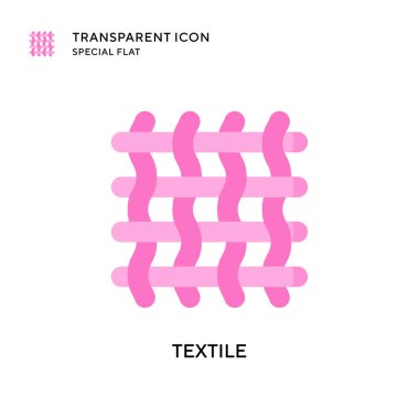 Tekstil vektör simgesi. Düz çizim. EPS 10 vektörü.