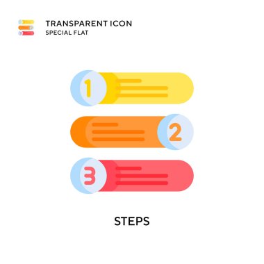 Adımlar vektör simgesi. Düz çizim. EPS 10 vektörü.