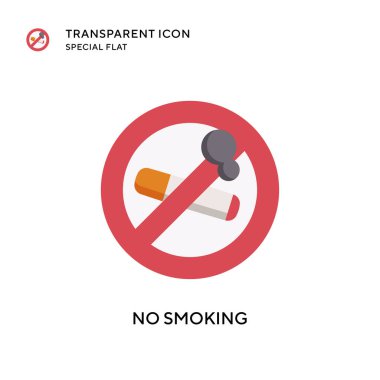 Dumanı tüten vektör simgesi yok. Düz çizim. EPS 10 vektörü.