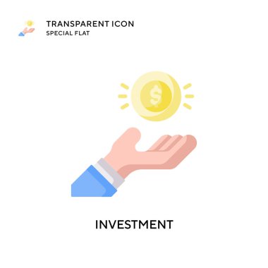 Yatırım vektör simgesi. Düz çizim. EPS 10 vektörü.