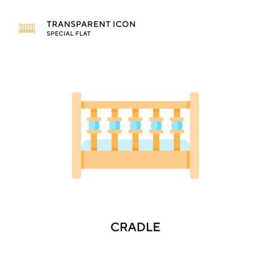 Beşik vektör simgesi. Düz çizim. EPS 10 vektörü.