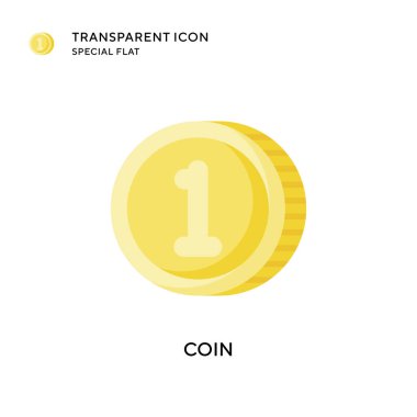 Sikke vektör simgesi. Düz çizim. EPS 10 vektörü.