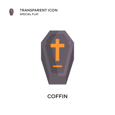 Tabut vektör simgesi. Düz çizim. EPS 10 vektörü.