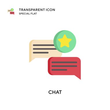 Sohbet vektörü simgesi. Düz çizim. EPS 10 vektörü.