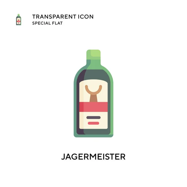 Jagermeister vektör simgesi. Düz çizim. EPS 10 vektörü.