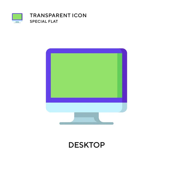 Icône Vectorielle Bureau Illustration Style Plat Vecteur Eps — Image vectorielle