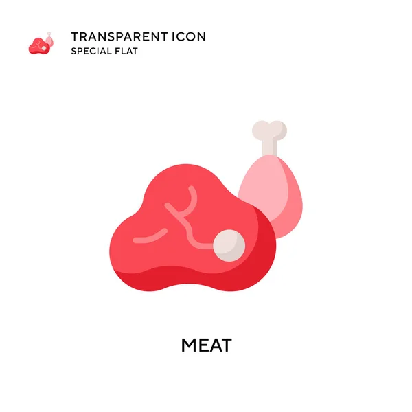 肉类病媒图标 平面风格的插图 Eps 10病媒 — 图库矢量图片