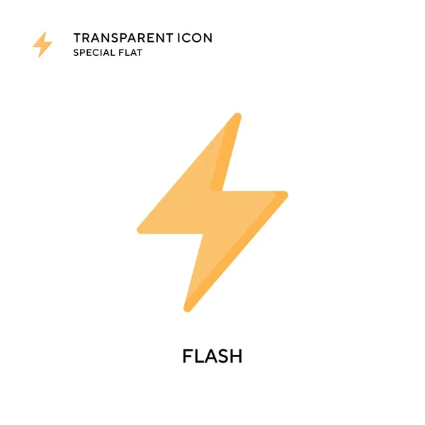 Flash Vektor Symbol Flache Illustration Eps Vektor — Stockvektor