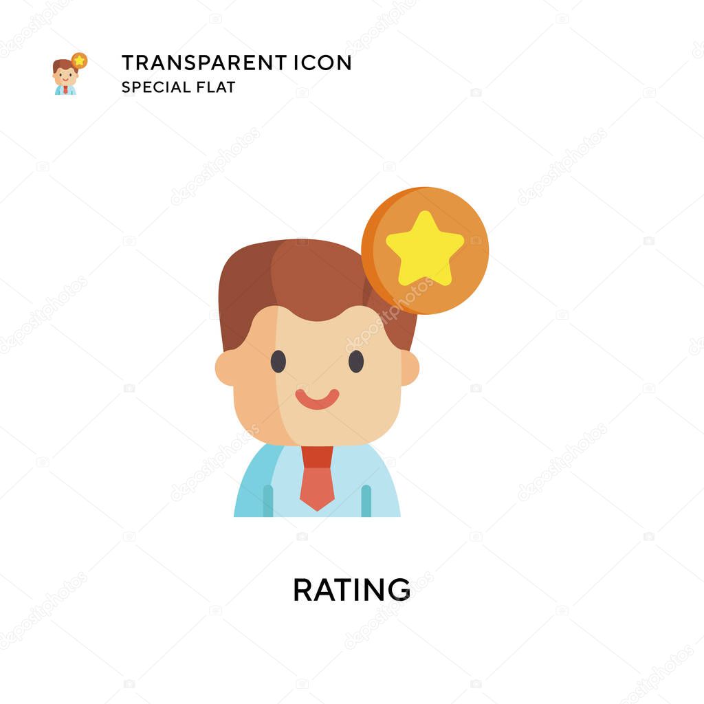 Rating vector icon. Flat style illustration. EPS 10 vector.
