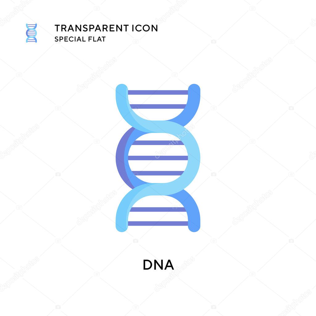 Dna vector icon. Flat style illustration. EPS 10 vector.