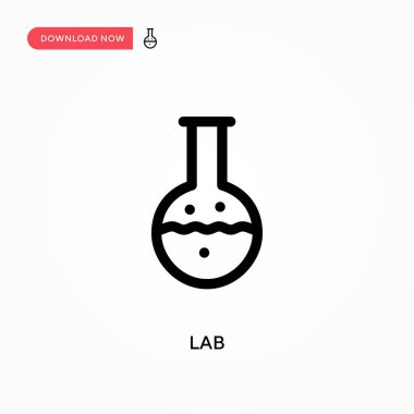 Laboratuvar Basit vektör simgesi. Web sitesi veya mobil uygulama için modern, basit düz vektör çizimi