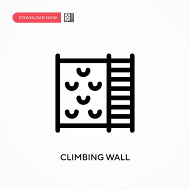 Tırmanış duvarı Basit vektör simgesi. Web sitesi veya mobil uygulama için modern, basit düz vektör çizimi