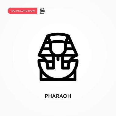 Firavun Basit vektör simgesi. Web sitesi veya mobil uygulama için modern, basit düz vektör çizimi