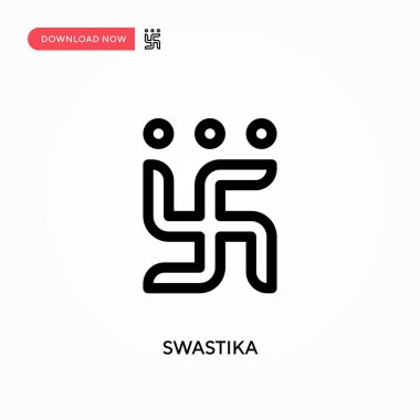 Gamalı haç basit vektör simgesi. Web sitesi veya mobil uygulama için modern, basit düz vektör çizimi