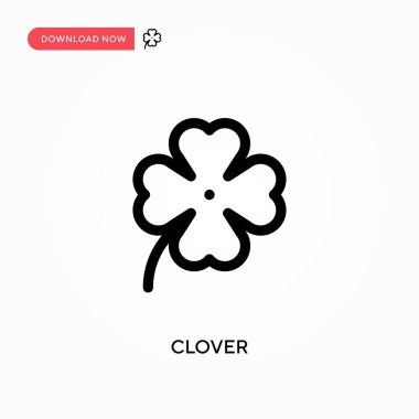Yonca Basit vektör simgesi. Web sitesi veya mobil uygulama için modern, basit düz vektör çizimi