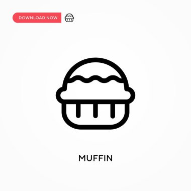 Kek basit vektör simgesi. Web sitesi veya mobil uygulama için modern, basit düz vektör çizimi