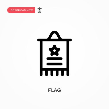 Bayrak Basit vektör simgesi. Web sitesi veya mobil uygulama için modern, basit düz vektör çizimi