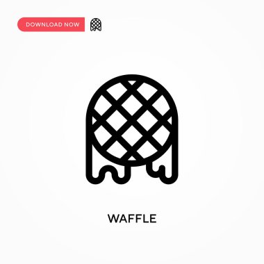 Waffle Basit vektör simgesi. Web sitesi veya mobil uygulama için modern, basit düz vektör çizimi