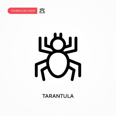 Tarantula Basit vektör simgesi. Web sitesi veya mobil uygulama için modern, basit düz vektör çizimi