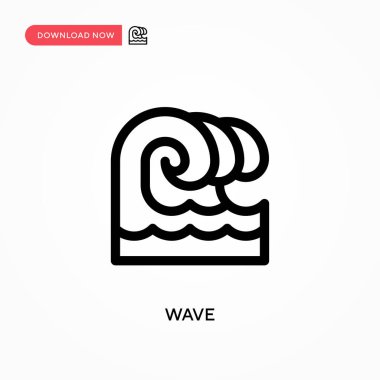Basit dalga vektör simgesi. Web sitesi veya mobil uygulama için modern, basit düz vektör çizimi