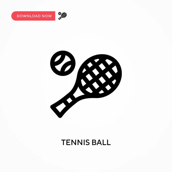 Balle Tennis Simple Icône Vectorielle Illustration Vectorielle Plate Moderne Simple — Image vectorielle