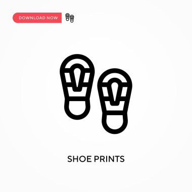 Ayakkabı izleri basit vektör simgesi. Web sitesi veya mobil uygulama için modern, basit düz vektör çizimi