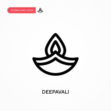 Deepavali Basit vektör simgesi. Web sitesi veya mobil uygulama için modern, basit düz vektör çizimi