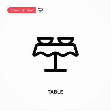 Tablo Basit vektör simgesi. Web sitesi veya mobil uygulama için modern, basit düz vektör çizimi