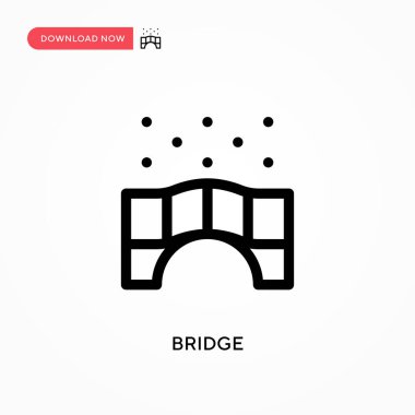 Köprü basit vektör simgesi. Web sitesi veya mobil uygulama için modern, basit düz vektör çizimi