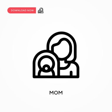 Anne Basit vektör simgesi. Web sitesi veya mobil uygulama için modern, basit düz vektör çizimi