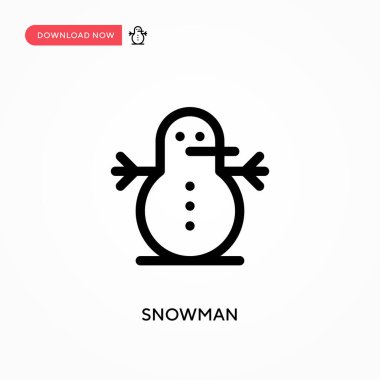 Kardan Adam Basit vektör simgesi. Web sitesi veya mobil uygulama için modern, basit düz vektör çizimi