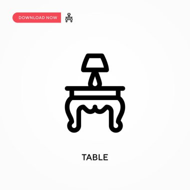 Tablo Basit vektör simgesi. Web sitesi veya mobil uygulama için modern, basit düz vektör çizimi