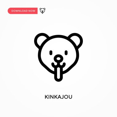 Kinkajou Basit vektör simgesi. Web sitesi veya mobil uygulama için modern, basit düz vektör çizimi