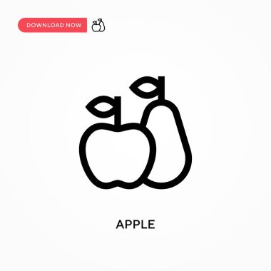 Apple Basit vektör simgesi. Web sitesi veya mobil uygulama için modern, basit düz vektör çizimi