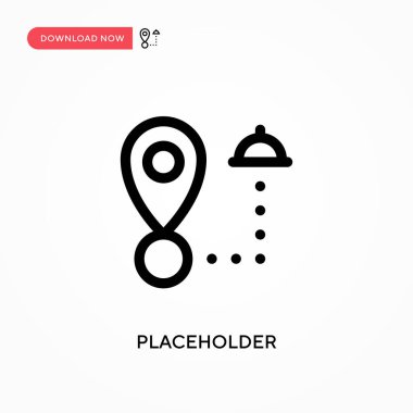 Yer Tutucu Basit vektör simgesi. Web sitesi veya mobil uygulama için modern, basit düz vektör çizimi