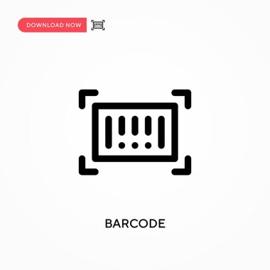 Barkod basit vektör simgesi. Web sitesi veya mobil uygulama için modern, basit düz vektör çizimi