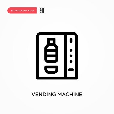 Otomat basit vektör simgesi. Web sitesi veya mobil uygulama için modern, basit düz vektör çizimi