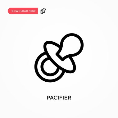 Emzik Basit vektör simgesi. Web sitesi veya mobil uygulama için modern, basit düz vektör çizimi