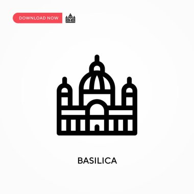 Basilica Basit vektör simgesi. Web sitesi veya mobil uygulama için modern, basit düz vektör çizimi