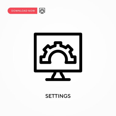 Ayarlar Basit vektör simgesi. Web sitesi veya mobil uygulama için modern, basit düz vektör çizimi