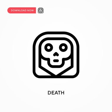 Death Simple vektör simgesi. Web sitesi veya mobil uygulama için modern, basit düz vektör çizimi