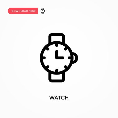 Basit vektör simgesini izle. Web sitesi veya mobil uygulama için modern, basit düz vektör çizimi