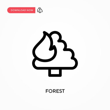 Forest Simple vektör simgesi. Web sitesi veya mobil uygulama için modern, basit düz vektör çizimi