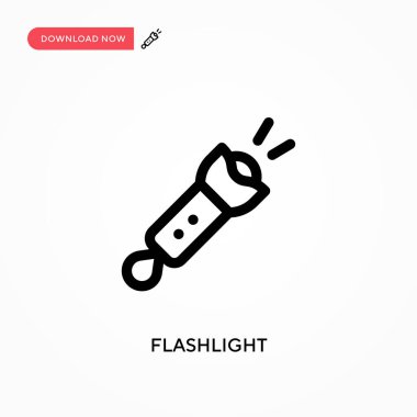 El feneri basit vektör simgesi. Web sitesi veya mobil uygulama için modern, basit düz vektör çizimi