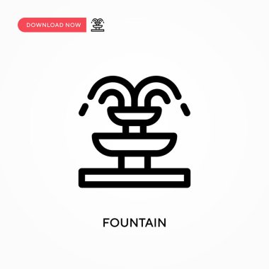 Fountain Basit vektör simgesi. Web sitesi veya mobil uygulama için modern, basit düz vektör çizimi