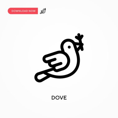 Dove Basit vektör simgesi. Web sitesi veya mobil uygulama için modern, basit düz vektör çizimi