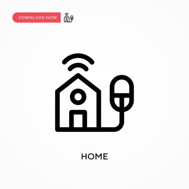 Ev Basit vektör simgesi. Web sitesi veya mobil uygulama için modern, basit düz vektör çizimi