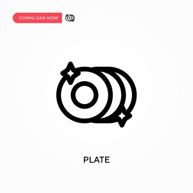 Tabak basit vektör simgesi. Web sitesi veya mobil uygulama için modern, basit düz vektör çizimi