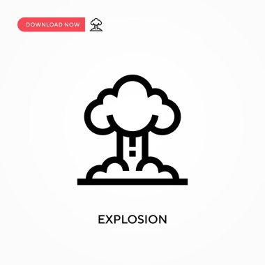 Patlama basit vektör simgesi. Web sitesi veya mobil uygulama için modern, basit düz vektör çizimi