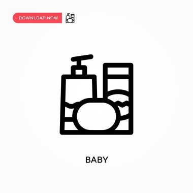 Bebek Basit vektör simgesi. Web sitesi veya mobil uygulama için modern, basit düz vektör çizimi